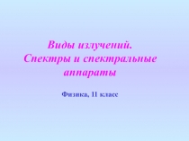 Презентация к уроку по физике Виды излучений