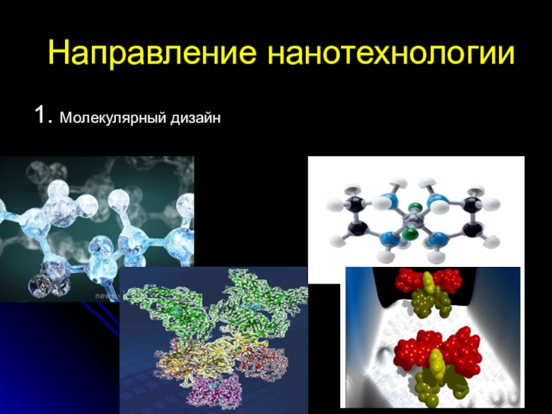 Направления нанотехнологий. Молекулярный дизайн. Направления наноиндустрии. Направления в наномедицине.