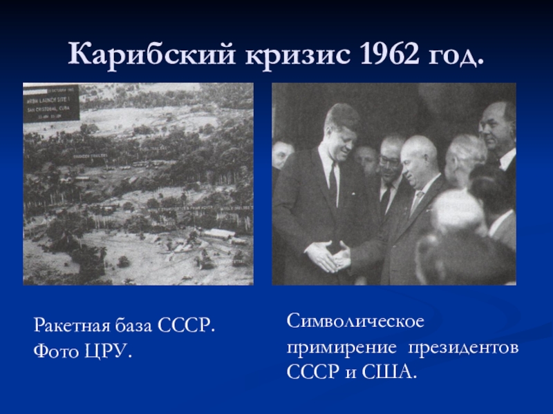 Карибский кризис 1962 года презентация