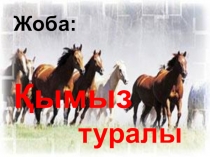 Презентация Қымыз-шипалы сусын 2-сынып