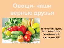 Проект Овощи - наши верные друзья
