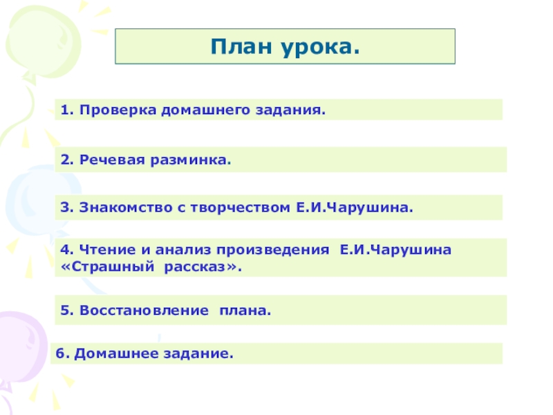 Е чарушин страшный рассказ 2 класс план рассказа