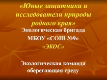 Презентация Экологическая бригада МБОУСОШ №9 ЭКОС