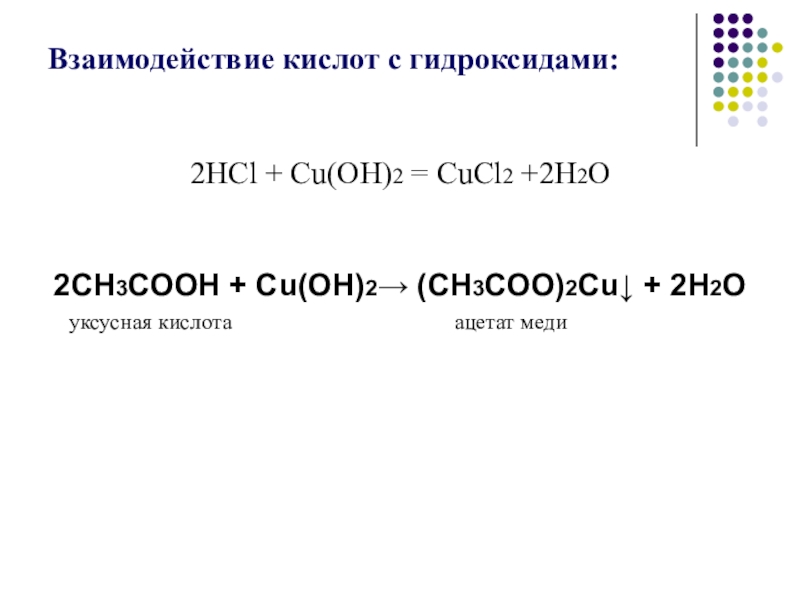 Hcl гидроксид меди 2
