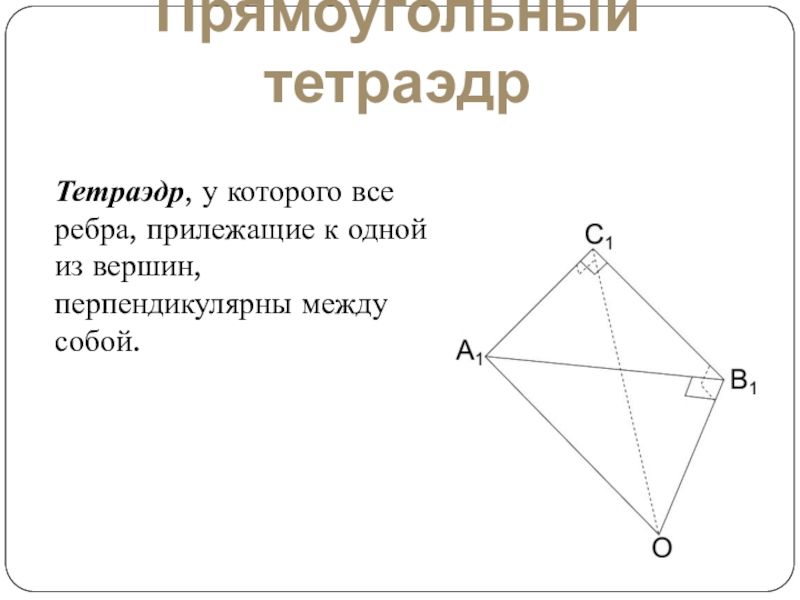 Прямоугольный тетраэдр рисунок