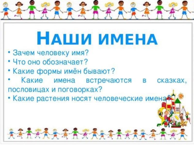 Зачем нужны названия