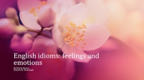 English idioms: feelings and emotions
