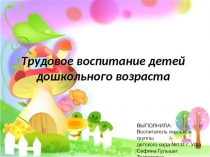 Трудовое воспитание детей дошкольного возраста