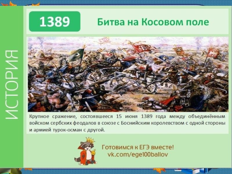 Битва на косовом поле 1389 карта