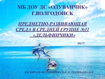Развивающая предметно-пространственная среда в средней группе.