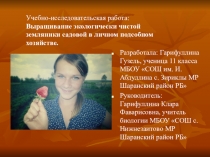 Учебно-исследовательская работа Выращивание экологически чистой земляники садовой (Презентация)
