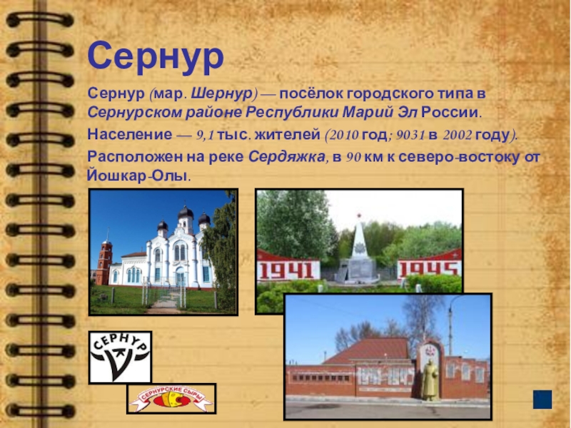 Карта поселка сернур