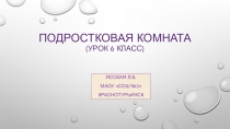 Презентация по технологии на тему Комната для подростков (6 класс)