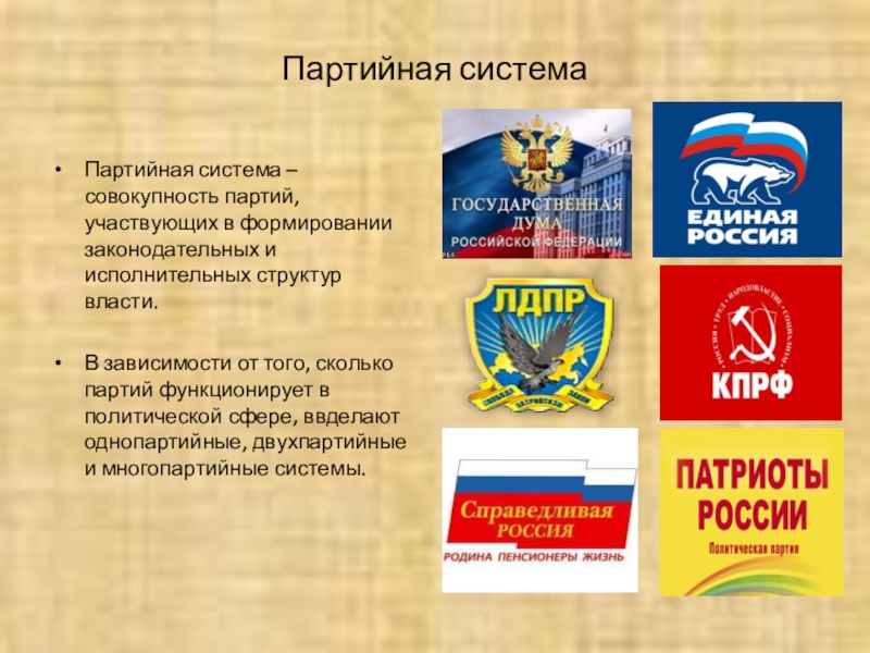 Регистрация партий в россии