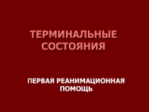 Презентация по теме  Терминальные состояния