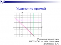 Презентация урока по теме Уравнение прямой