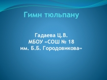 Презентация к внеклассному мероприятию Гимн тюльпану