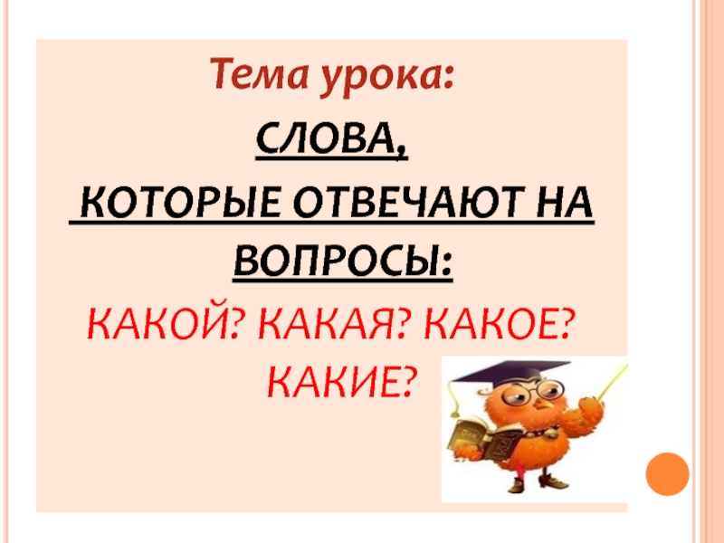 Какой какая какие презентация 2 класс