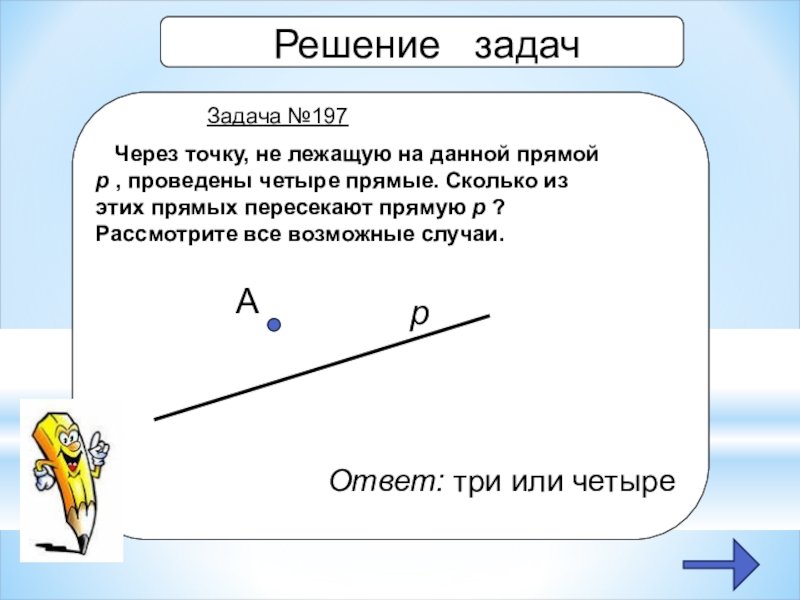 Через точку провести прямую пересекающие прямые. Через точку не лежащую на прямой. Через точку лежащую на прямой провести прямую. Через точку не лежащую на прямой р. Через точку не лежащую на прямой р проведены 4 прямые.