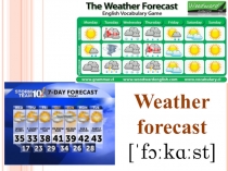 Презентация по английскому языку на тему  Weather forecast