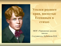 Презентация по литературному чтению С. А. Есенин