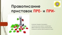 Технологическая карта урока Правописание приставок при- и пре- (6 класс)