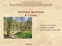 Призентация по технологии обработки древесины  Заготовка древесины (6 класс)