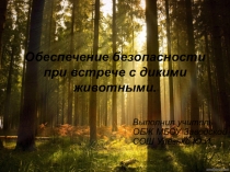 Презентация по ОБЖ на тему Обеспечение безопасности при встрече с дикими животными (6 класс)