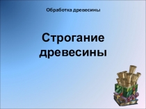 Презентация по техническому труду на тему Строгание древесины