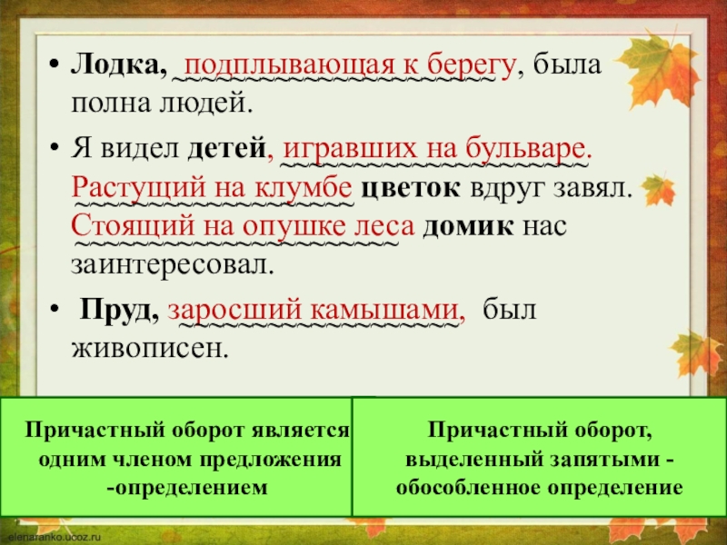 Бланк с фотографией не заполнен где здесь причастие и причастный оборот