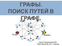 Мультимедийная разработка по информатике на тему Графы. Поиск путей в графе.