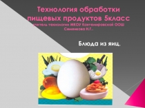 Презентация к уроку технологии по теме : Технология обработки пищевых продуктов