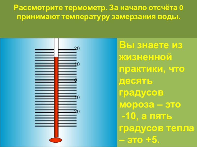 Начало отсчета. Рассмотреть термометр. Рассмотри термометр. Термометр для температуры замерзания.