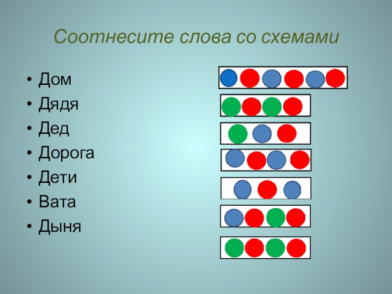 Звуковая схема слова вата