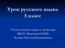Презентация по русскому языку
