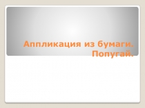 Презентация по технологии Попугай