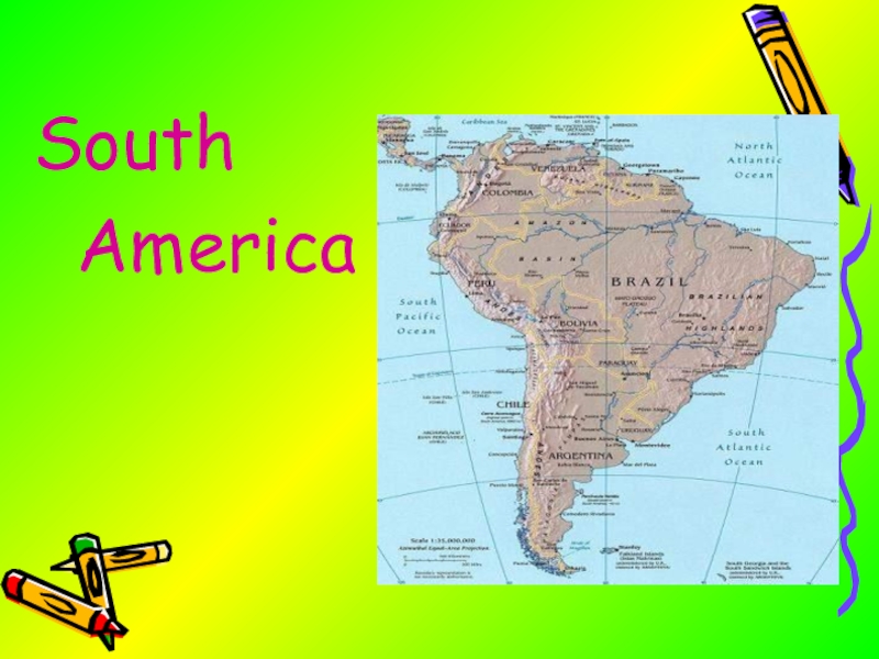 South america артикль. Южная Америка на карте мира.