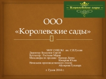 Бизнес-план фирмы