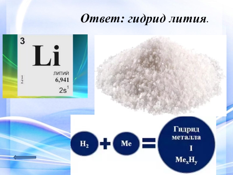 Гидроксид алюминия и раствор гидроксида лития