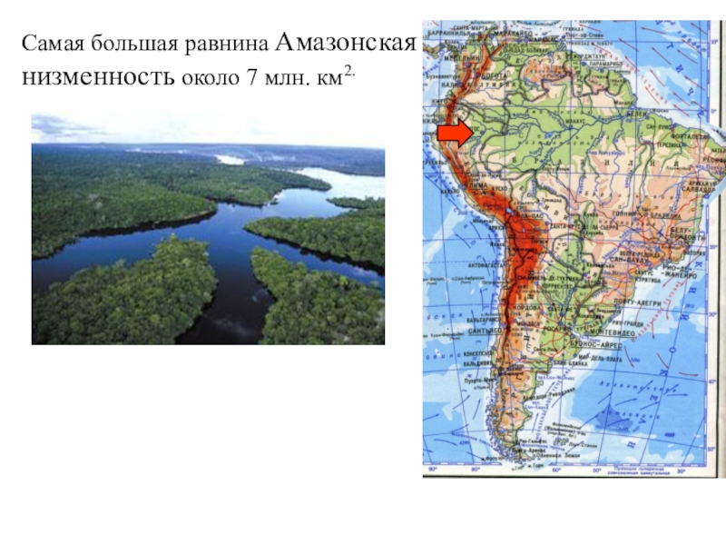 Амазонская низменность расположена на. Амазонская низменность самая большая равнина. Амазонская низменность на карте. Амазонская низменность равнина на карте. Крупнейшая низменность на карте.