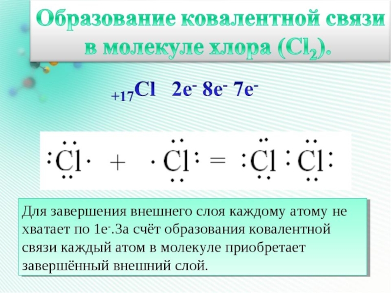 Ковалентная связь план урока 8 класс