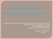 Презентация по окружающему миру на тему Царство животных Оренбургской области