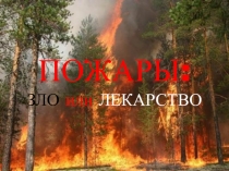 Презентация к исследовательской работе Пожары: зло или лекарство
