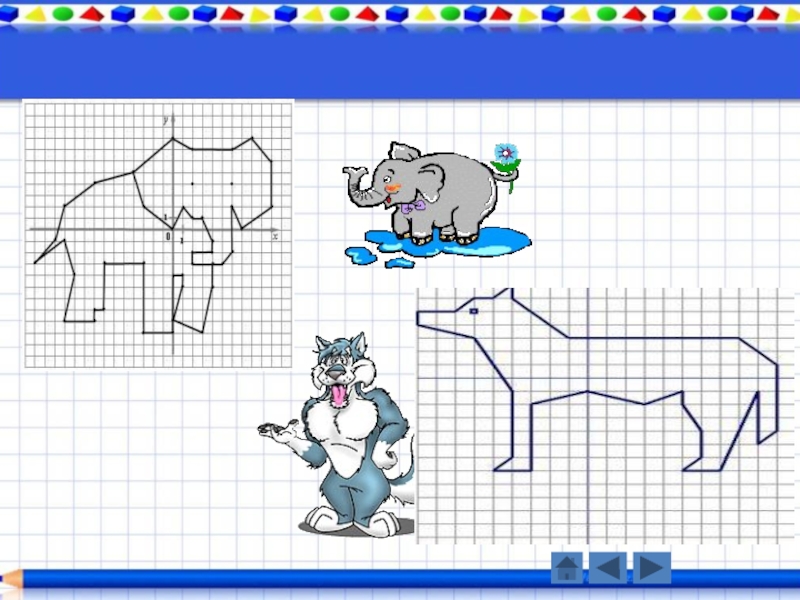 Координатная плоскость 6 класс рисунок волк