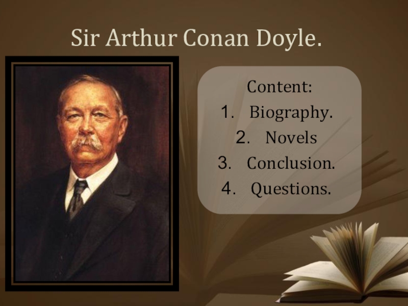 Знак артура конан дойла. Conan Doyle презентация.