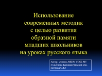 Использование современных методик с целью развития образной памяти младших школьников на уроках русского языка