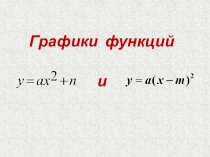 Презентация по алгебре к уроку Графики функций y=ax^2+n и y= a(x-m)^2