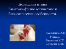Домашяя птица анатомические физиологические и биологические особенности