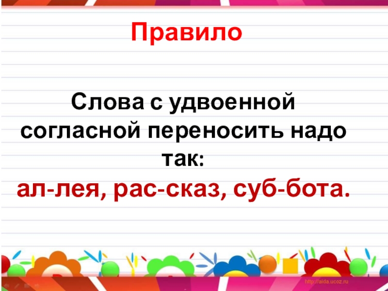 Правописание удвоенных согласных 2 класс