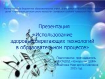 Презентация Здоровьесберегающие технологии в образовательном процессе